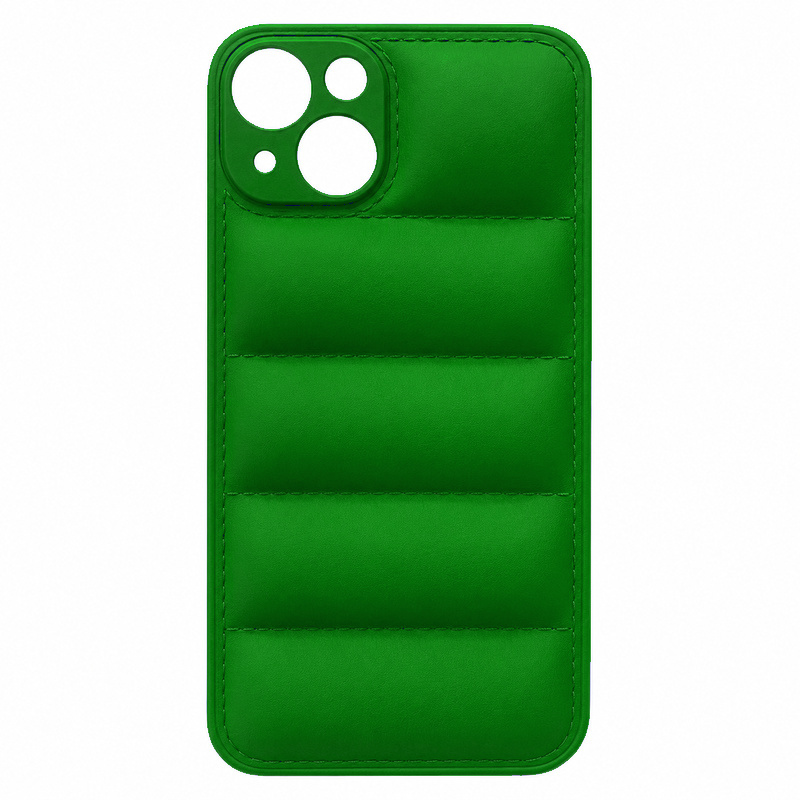 Wavy Silicone Case for iPhone 14 - Dark Green