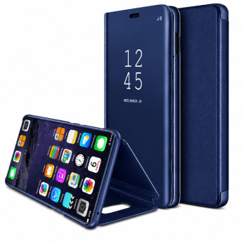 Θήκη Βιβλίο Clear View για iPhone XS Max - Σκούρο Μπλε