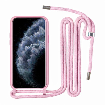Θήκη με κορδόνι για Apple iPhone X - ροζ