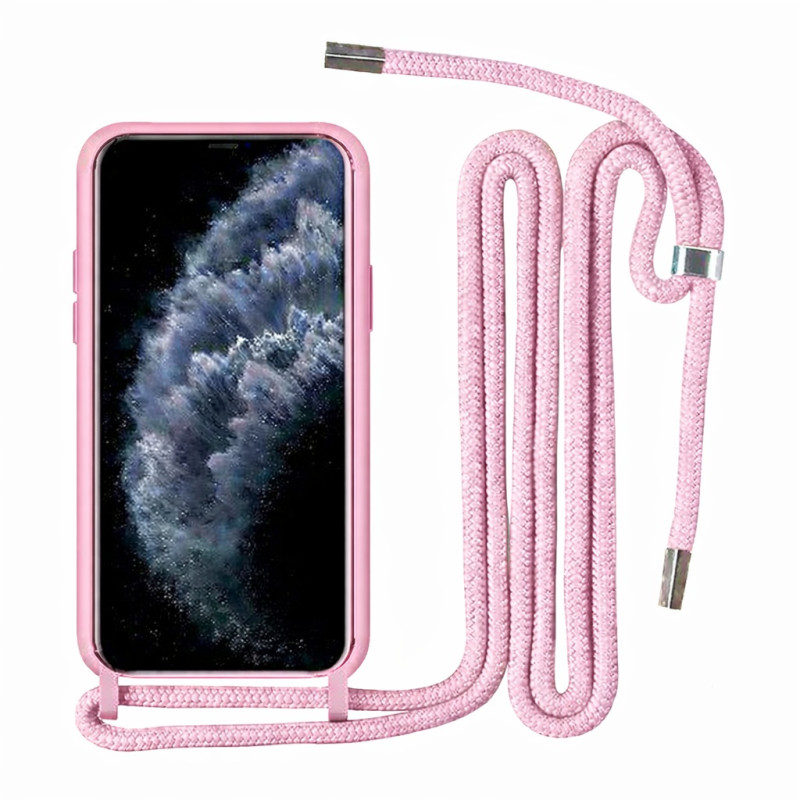 Θήκη με κορδόνι για iPhone X / XS - Ροζ