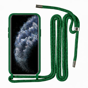 Θήκη με κορδόνι για Samsung Galaxy A21S - Σκούρο πράσινο