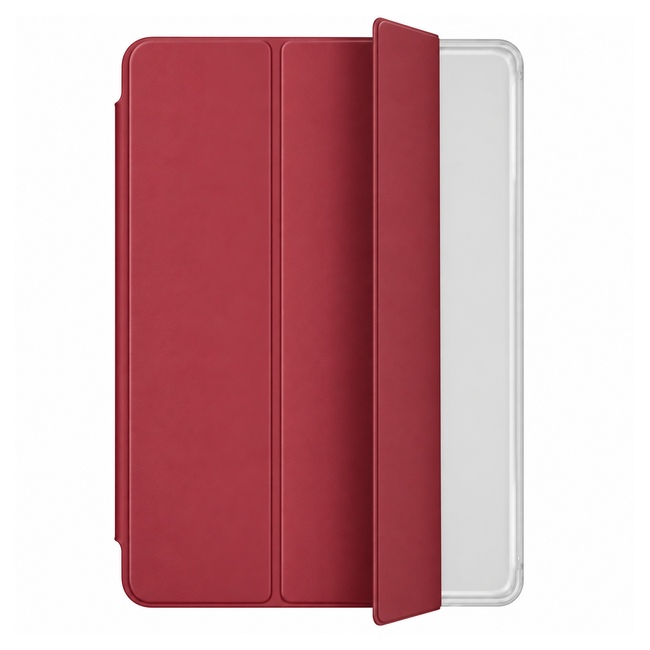 Tri-Fold Tablet Case with Transparent Back για Lenovo Tab M10 X505 - μπορντό