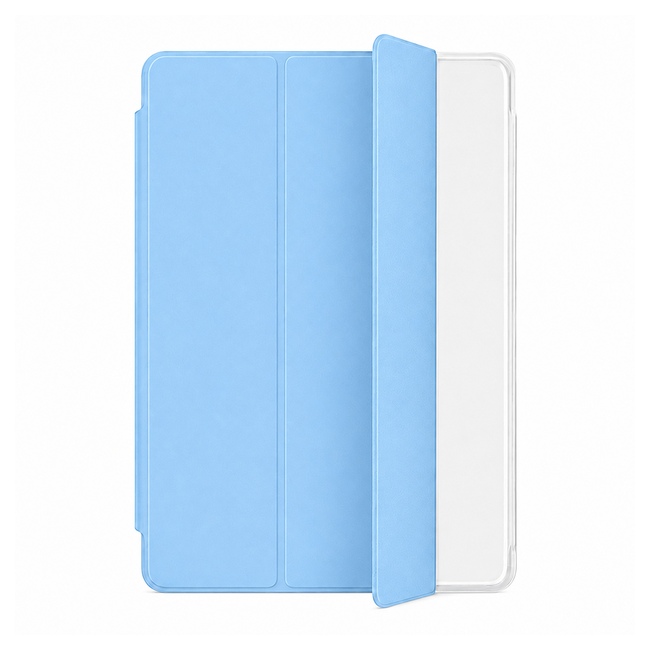 Tri-Fold Tablet Case with Transparent Back για Lenovo Tab E10 - γαλάζια