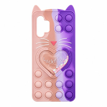Colorful Bubble Silicone Case για Samsung Galaxy A32 4G - ροζ και μωβ