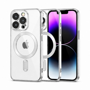 Θήκη MagSafe με προστασία κάμερας για Apple iPhone 13 Pro - ασημί