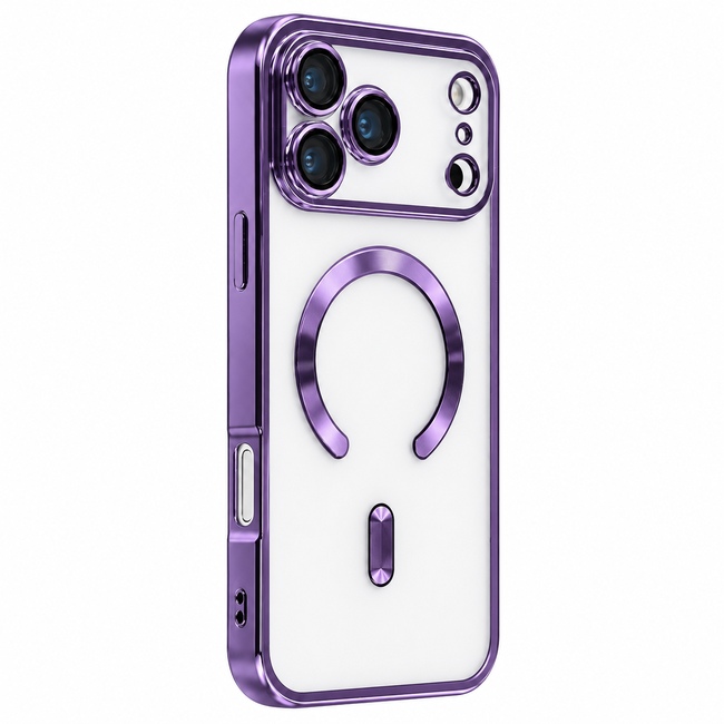 Θήκη MagSafe με προστασία κάμερας για Apple iPhone 17 Pro Max - μωβ