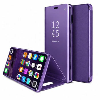 Θήκη βιβλίο Clear View για Huawei 8S 2019 - μωβ