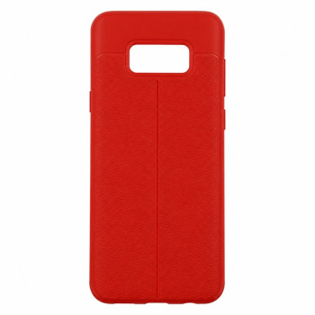 Θήκη με Υφή Litchi για Samsung Galaxy S8+ - Κόκκινο