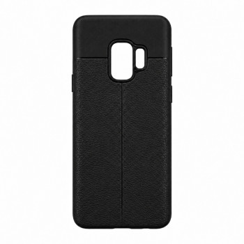 Θήκη με Υφή Litchi για Samsung Galaxy S9 - Μαύρο