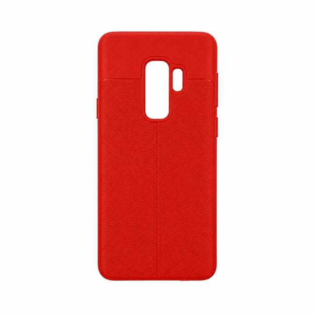 Θήκη με Υφή Litchi για Samsung Galaxy S9+ - Κόκκινο