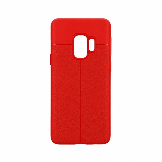 Θήκη με Υφή Litchi για Samsung Galaxy S9 - Κόκκινο