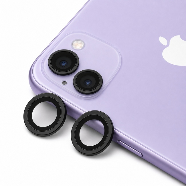 Προστατευτικό τζαμάκι κάμερας One by One για Apple iPhone 11 - μαύρη