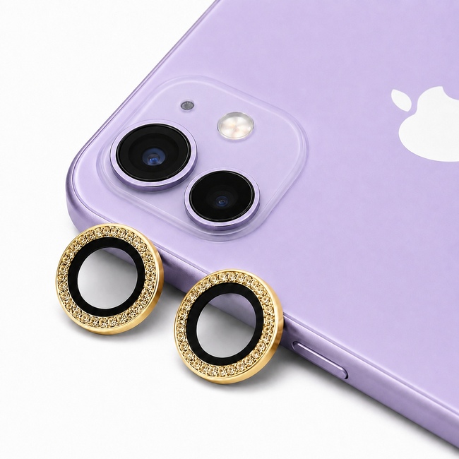 Glitter One by One Camera Lens Protector για Apple iPhone 12 - χρυσή