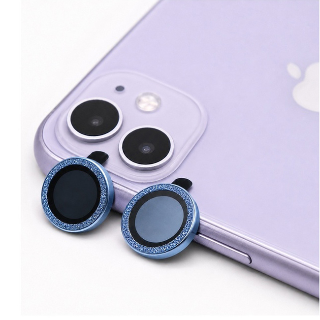 Glitter One by One Camera Lens Protector για Apple iPhone 12 Mini - μπλε