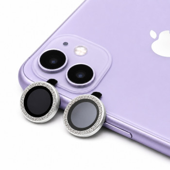 Glitter One by One Camera Lens Protector για Apple iPhone 11 - ασημί