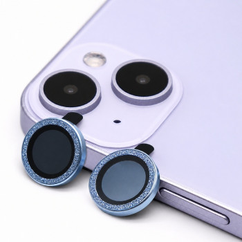 Glitter One by One Camera Lens Protector για Apple iPhone 14 - μπλε