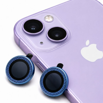 Glitter One by One Camera Lens Protector για Apple iPhone 14 Plus - μπλε