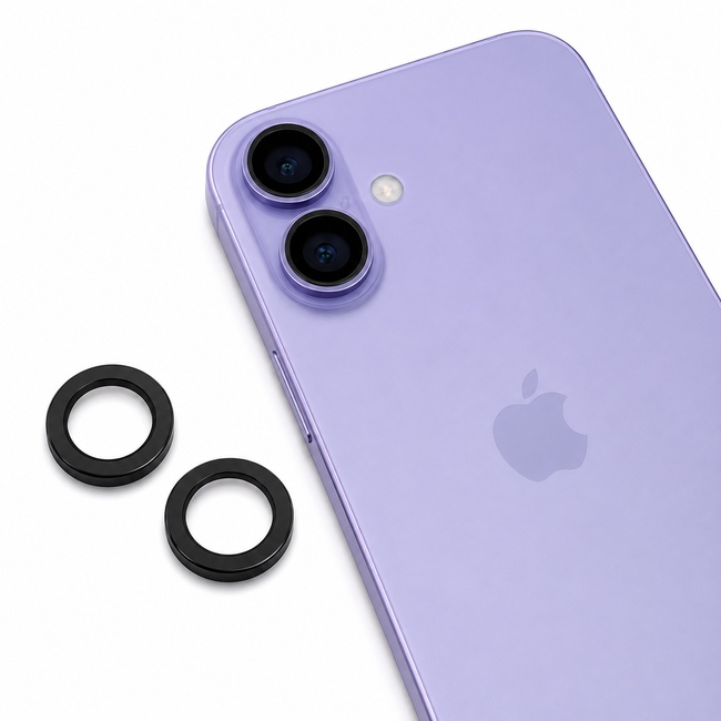 Προστατευτικό τζαμάκι κάμερας One by One για Apple iPhone 16 - μαύρη