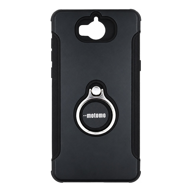 Metal Motomo Case with Ring για Huawei Y5 2017 - μαύρη