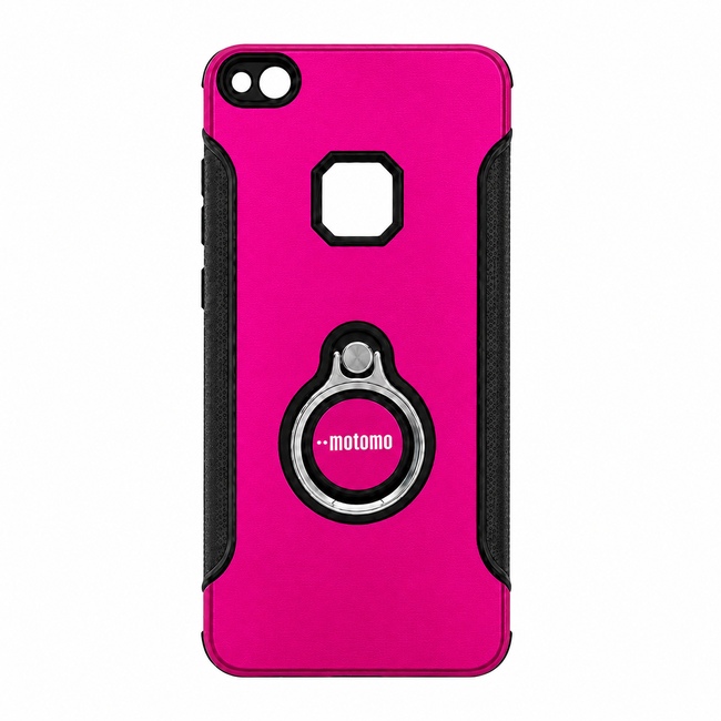 Metal Motomo Case with Ring για Huawei P10 Lite - φούξια