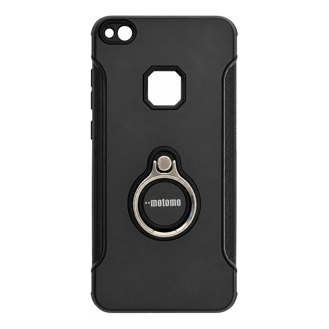 Metal Motomo Case with Ring για Huawei P8 Lite - μαύρη