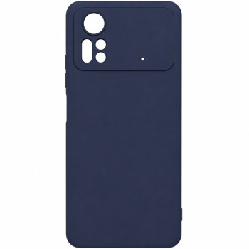 Soft Silicone Case for Xiaomi Poco M4 Pro 4G - Navy Blue