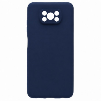 Soft Silicone Case for Xiaomi Poco X3 - Navy Blue
