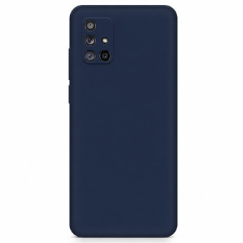 Soft Silicone Case for Samsung Galaxy A71 - Navy Blue