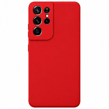 Soft Silicone Case for Samsung Galaxy S21 Ultra - Red