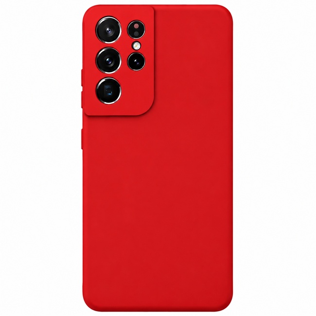 Μαλακή θήκη σιλικόνης για Samsung Galaxy S21 Ultra - κόκκινη