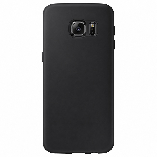 Θήκη σιλικόνης για Galaxy S6 Edge - μαύρη