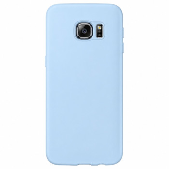 Θήκη σιλικόνης για Galaxy S6 Edge - γαλάζια