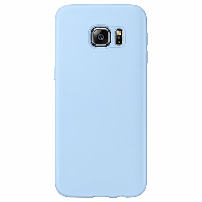 Θήκη σιλικόνης για Galaxy S6 Edge - γαλάζια