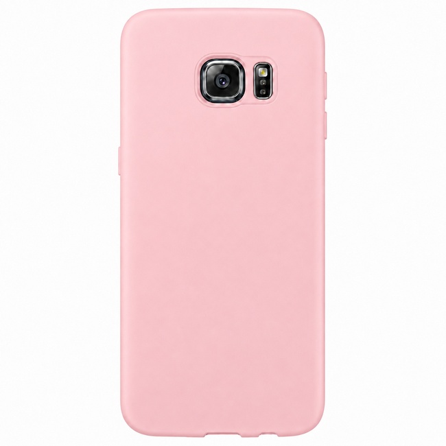 Θήκη σιλικόνης για Galaxy S6 Edge - ροζ