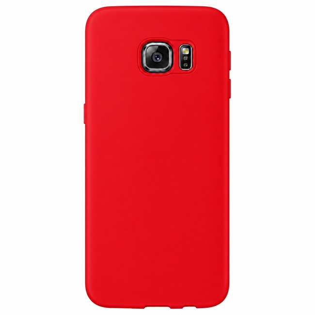 Θήκη σιλικόνης για Galaxy S6 Edge - κόκκινη