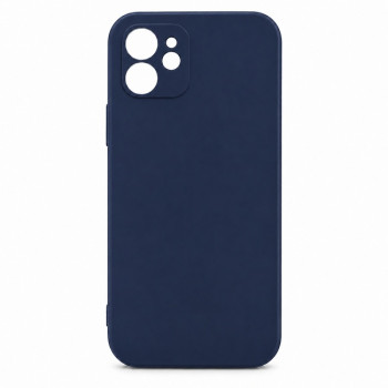 Soft Silicone Case for Apple iPhone 12 - Navy Blue