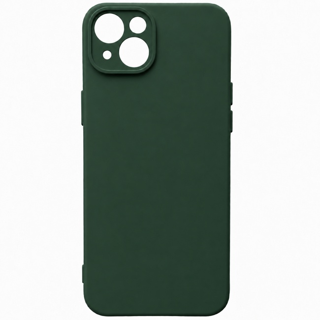 Μαλακή θήκη σιλικόνης για Apple iPhone 15 Plus - σκούρο πράσινο