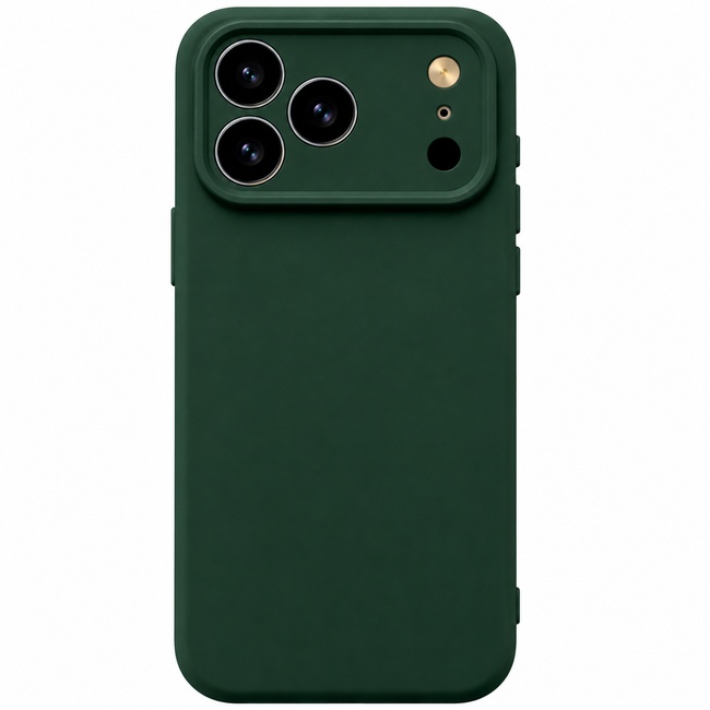 Μαλακή θήκη σιλικόνης για Apple iPhone 17 Pro - σκούρο πράσινο
