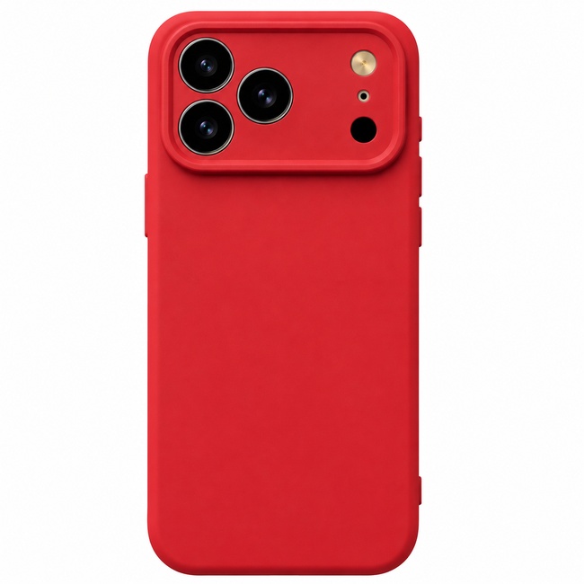 Μαλακή θήκη σιλικόνης για Apple iPhone 17 Pro - κόκκινη