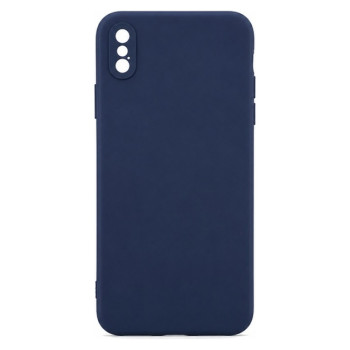 Soft Silicone Case for Apple iPhone X - Navy Blue