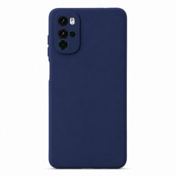 Soft Silicone Case for Moto G22 - Navy Blue