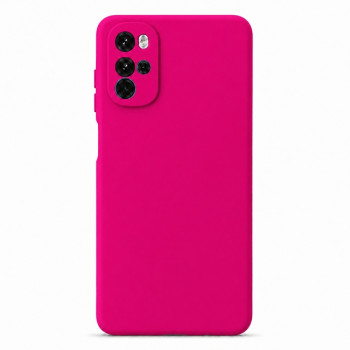 Soft Silicone Case for Moto G22 - Fuchsia