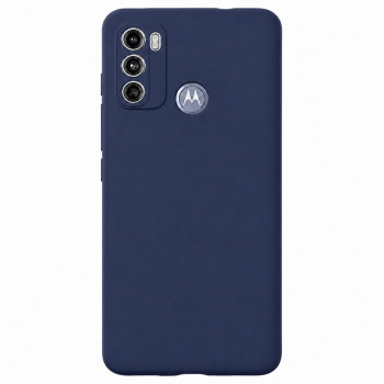 Soft Silicone Case for Moto G60 - Navy Blue