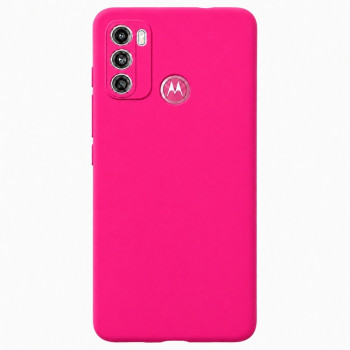 Soft Silicone Case for Moto G60 - Fuchsia