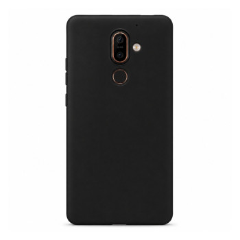 Θήκη σιλικόνης για Nokia 7 Plus - μαύρη