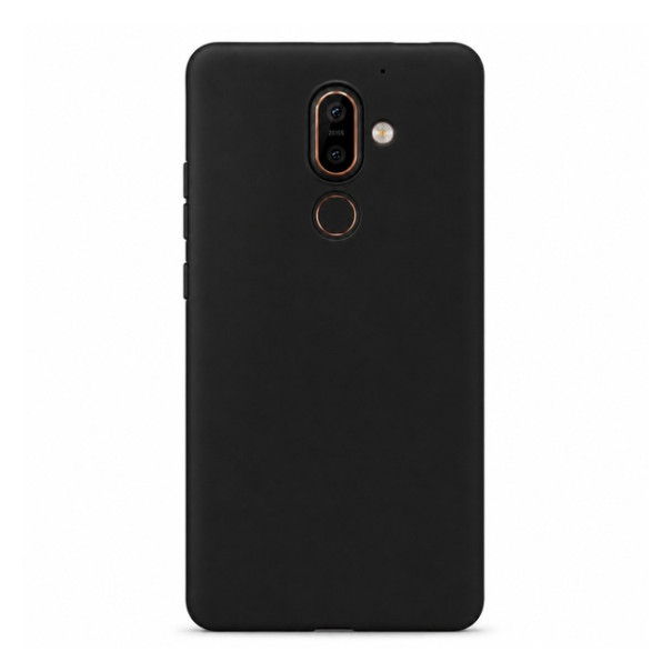 Θήκη σιλικόνης για Nokia 7 Plus - μαύρη
