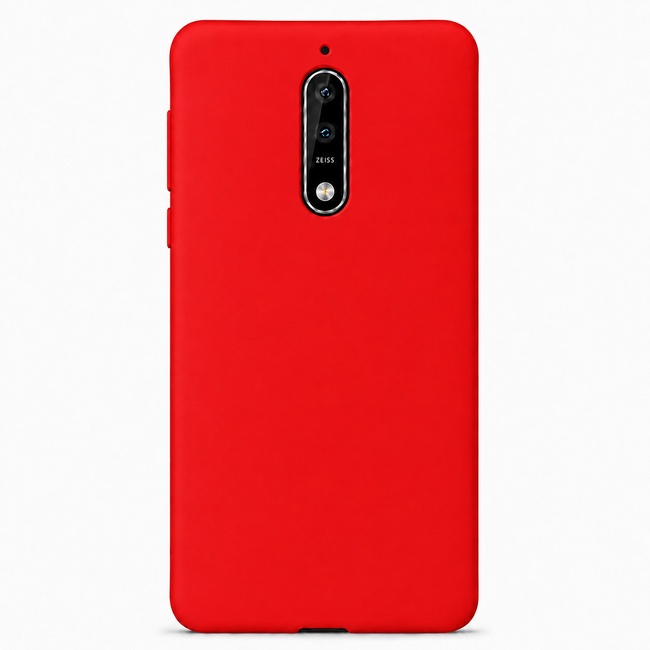 Θήκη σιλικόνης για Nokia 8 - κόκκινη