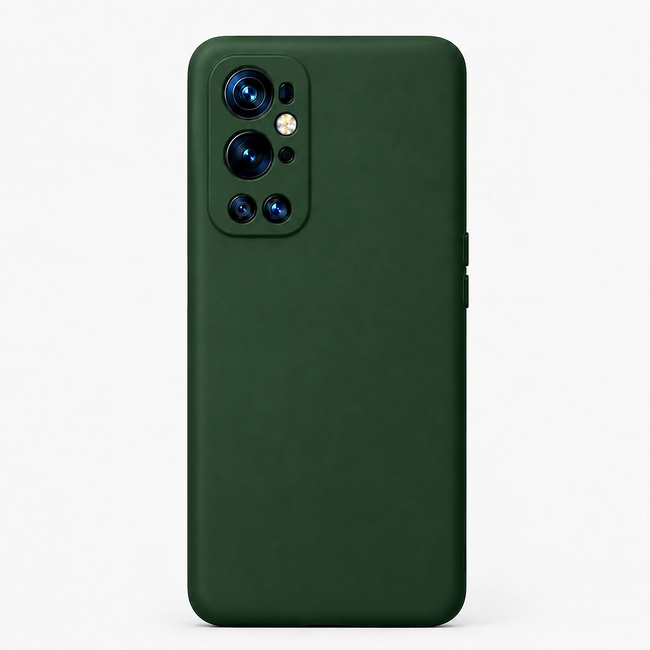 Μαλακή θήκη σιλικόνης για OnePlus 9 Pro - σκούρο πράσινο