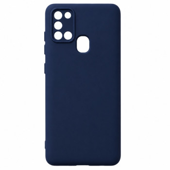 Soft Silicone Case for Samsung Galaxy A21S - Navy Blue