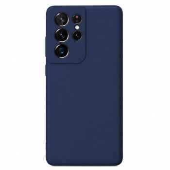 Soft Silicone Case for Samsung Galaxy S21 Ultra - Navy Blue